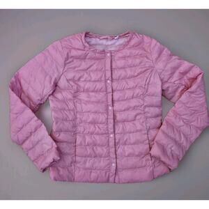 Uniqlo Jacket Kids Packable Original UNI QLO Lightweight Girls Padded Coat 9-10y